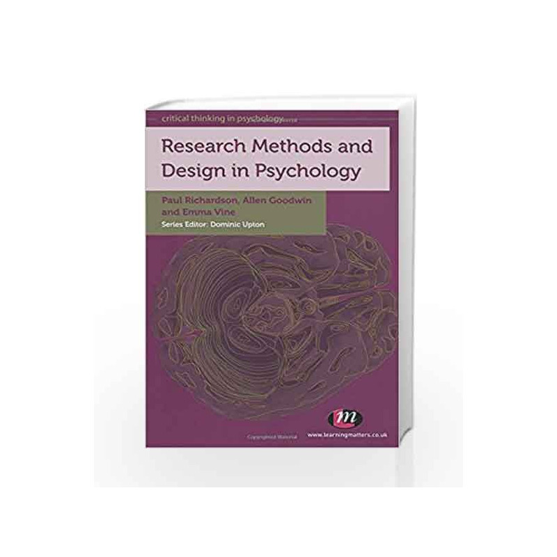Research Methods and Design in Psychology (Critical Thinking in Psychology) by Allen Goodwin Book-9780857254696