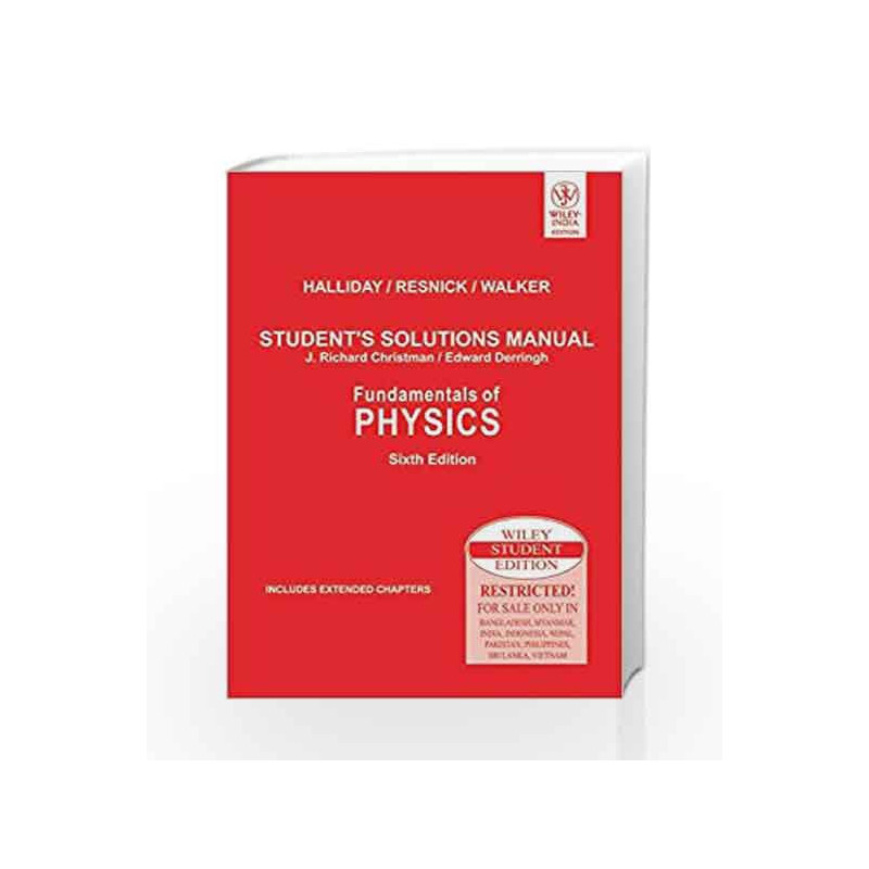 Fundamentals of Physics, Student's Solutions Manual by Halliday Book-9788126513970
