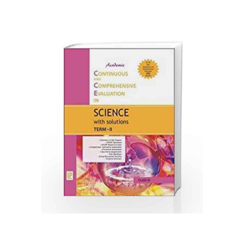 Academic CCE in Science with Solutions Term-II IX by Dr. N. K. Sharma Book-9789380644301