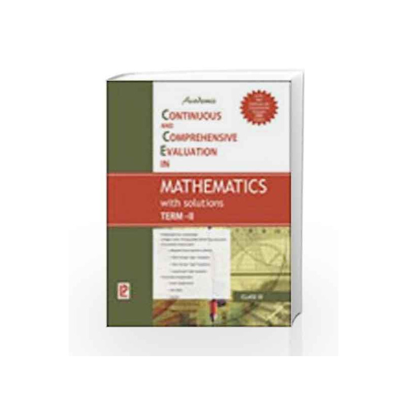 Academic CCE in Mathematics with solutions Term-II IX by J. B. Dixit Book-9789380644332