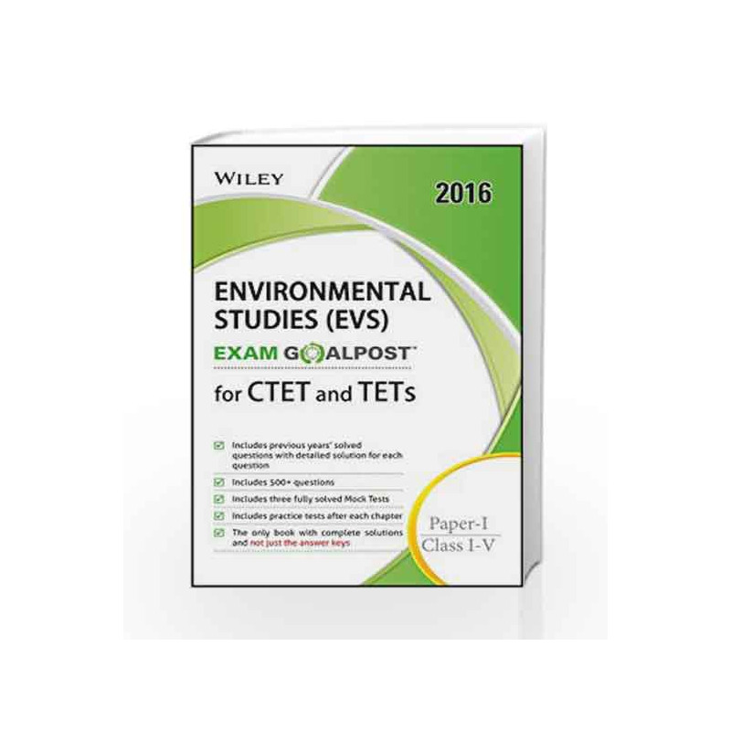 Wiley's Environmental Studies (EVS) Exam Goalpost for CTET and TETs, Paper-I, Class I-V