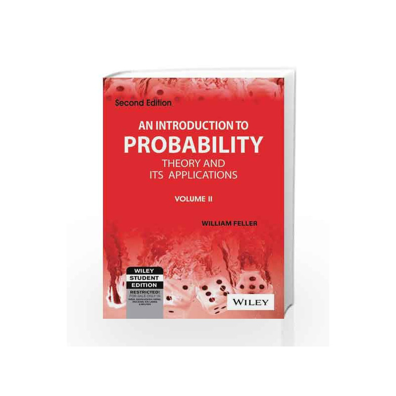An Introduction to Probability Theory and its Applications, Vol 2, 2ed by Willliam Feller Book-9788126518067