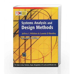 Systems Analysis and Design Methods - SIE by Jeffrey Whitten Book-9780070634176