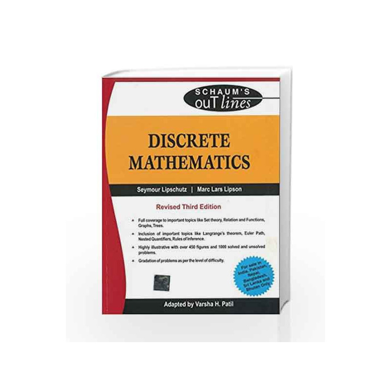 Discrete Mathematics (Schaum's Outlines) (SIE) by Seymour Lipschutz Book-9781259062537