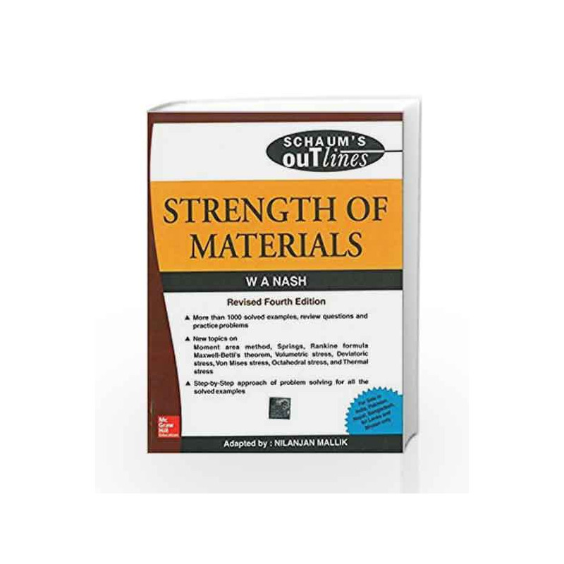 Strength of Materials (Schaum's Outline Series) by William Nash Book-9780070700338