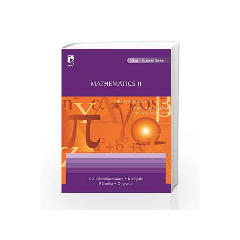 Mathematics - II (Anna) by K.A. Lakshminarayanan Book-9788125942344