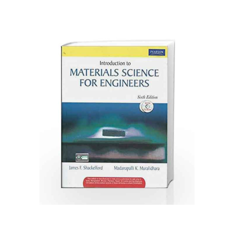 Introduction to Materials Science for Engineers, 6e by SHACKELFORD Book-9788131700907