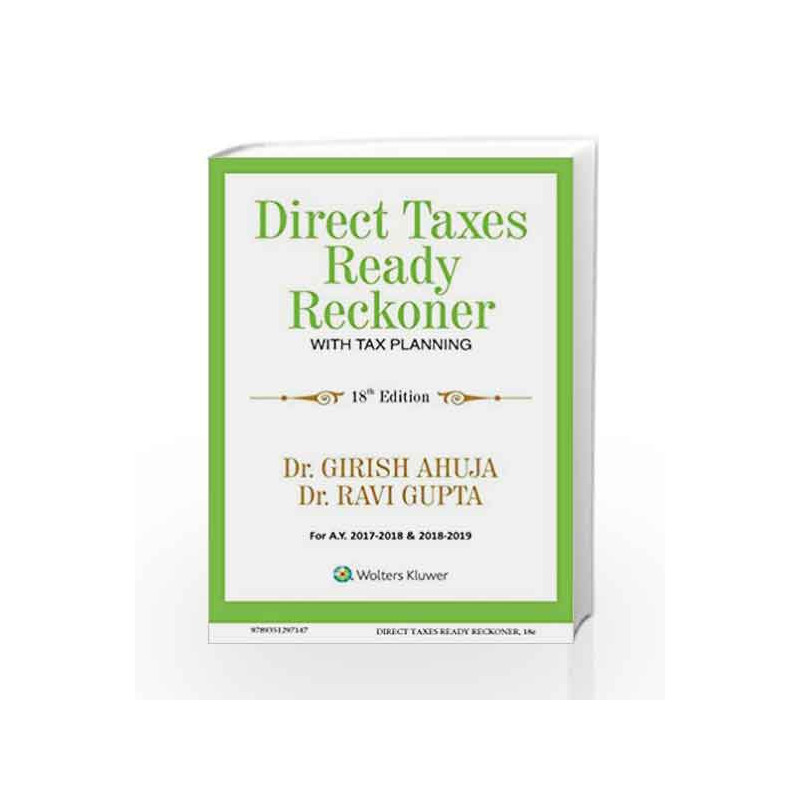 Direct Taxes Ready Reckoner with Tax Planning by Walker, Alice Book-9789351297147