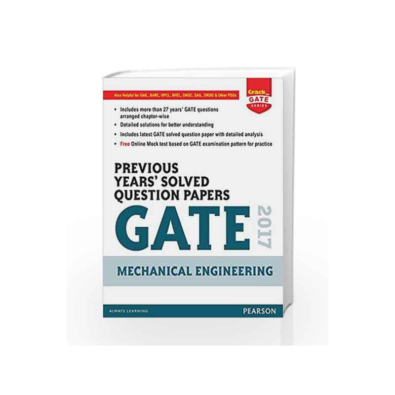 Gate Prev Yrs' ME 2017 by Pearson Editiorial Book-9789332576063