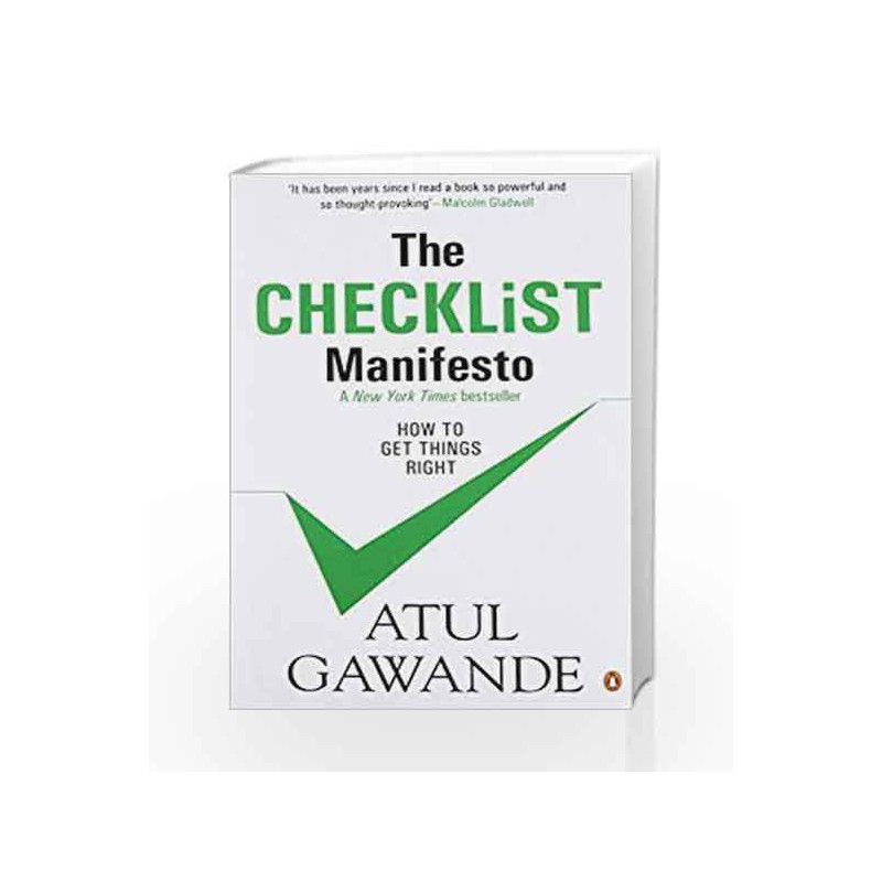 Checklist Manifesto: How to Get Things Right by Atul Gawande Book-9780143068655