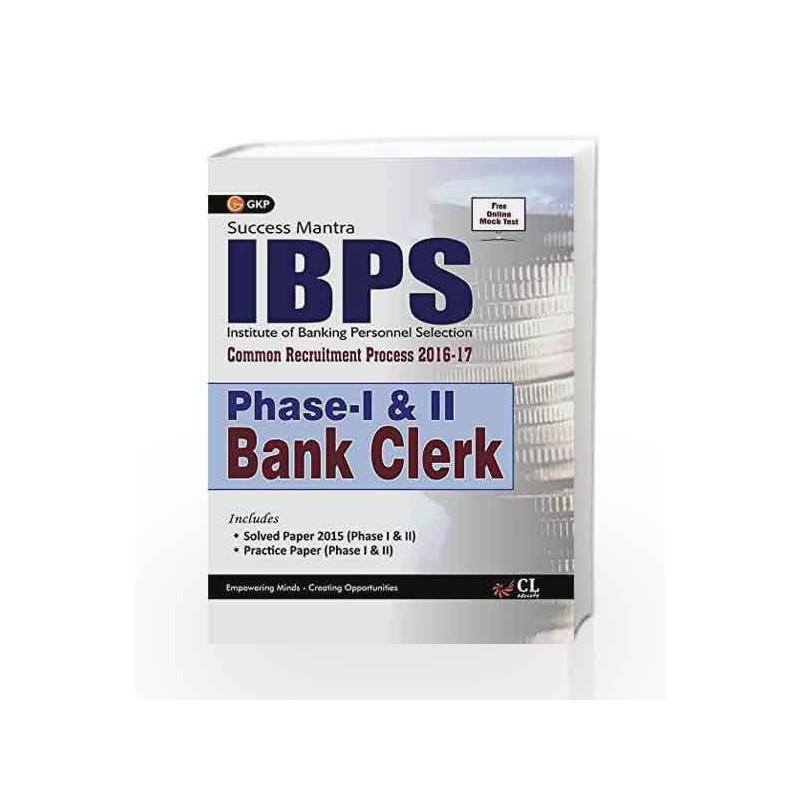 IBPS Bank Clerk Phase I Guide 2016 by GKP Book-9789351449492