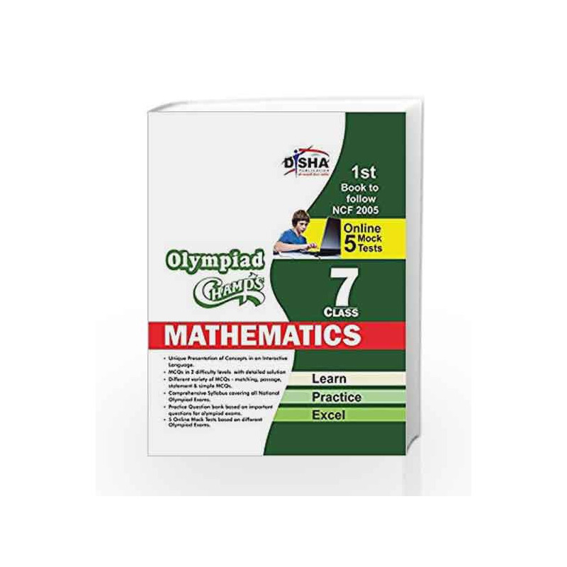 Olympiad Champs Mathematics with 5 Mock Online Olympiad Tests (Class VII) by Disha Experts Book-9789385576201