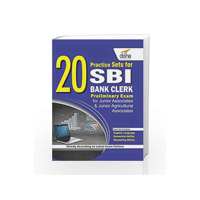20 Practice Sets for SBI Bank Clerk Preliminary Exam by Disha Experts Book-9789385846762