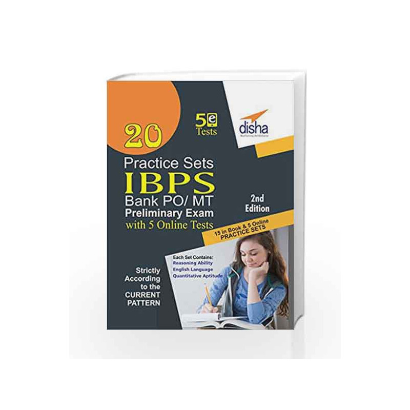 20 Practice Sets for IBPS PO Preliminary Exam with 5 Online Tests by Disha Experts Book-9789386146458