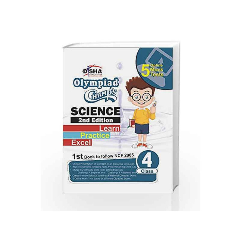 Olympiad Champs Science Class 4 with 5 Online Mock Tests by Disha Experts Book-9789384905590