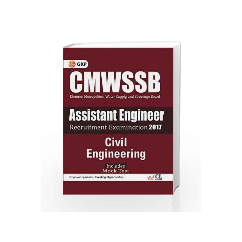 CMWSSB Chennai Metropolitan Water Supply and Sewerage Board Civil Engineering Assistant Engineer 2017 by GKP Book-9789386309648