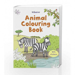 Animal Colouring Book with Stickers (Sticker Colouring Book) book -9781409500575 front cover