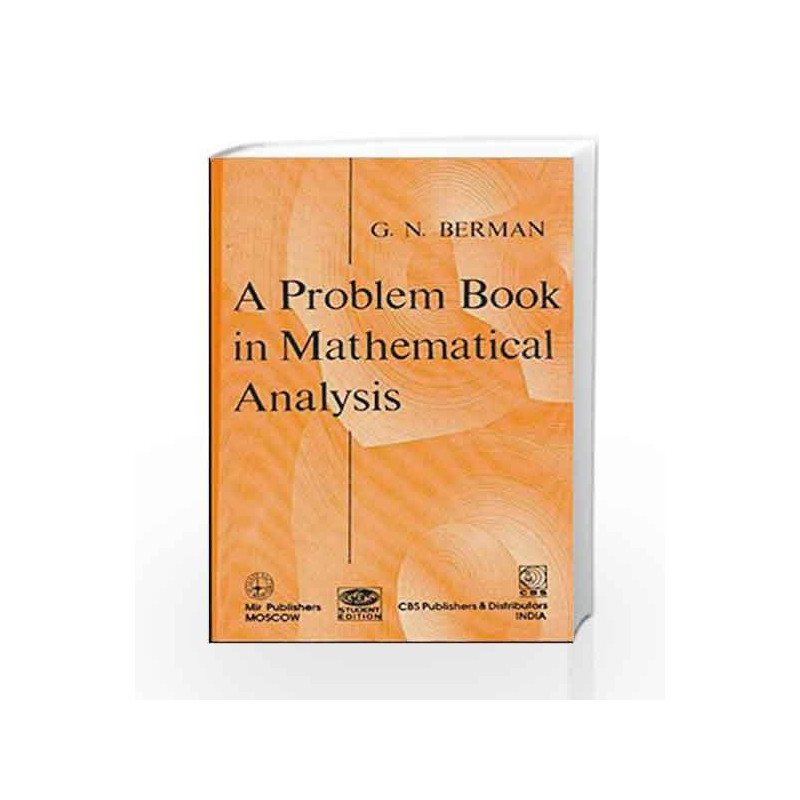 A Problem Book in Mathematical Analysis by Berman G. N Book-9788123902975