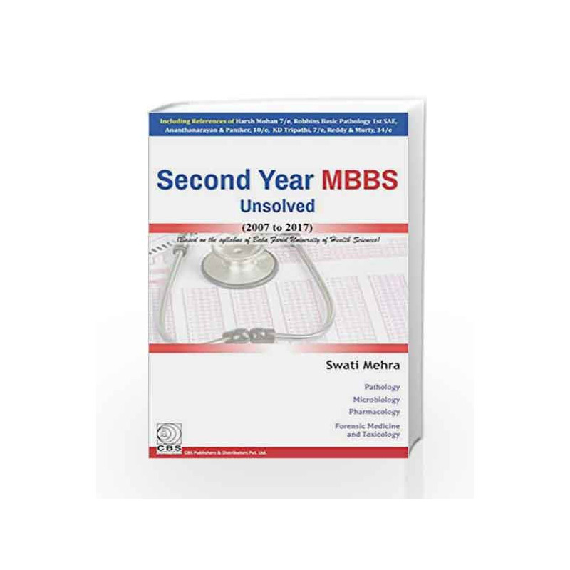 Second Year MBBS Unsolved (2007-2017) by Mehra S Book-9789387964754