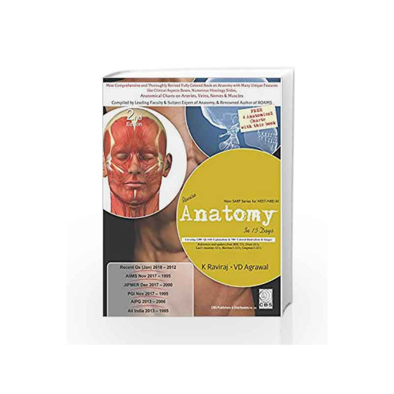 Revise Anatomy in 15 Days (New SARP Series for NEET/NBE/AI) by Raviraj K Book-9789386827456