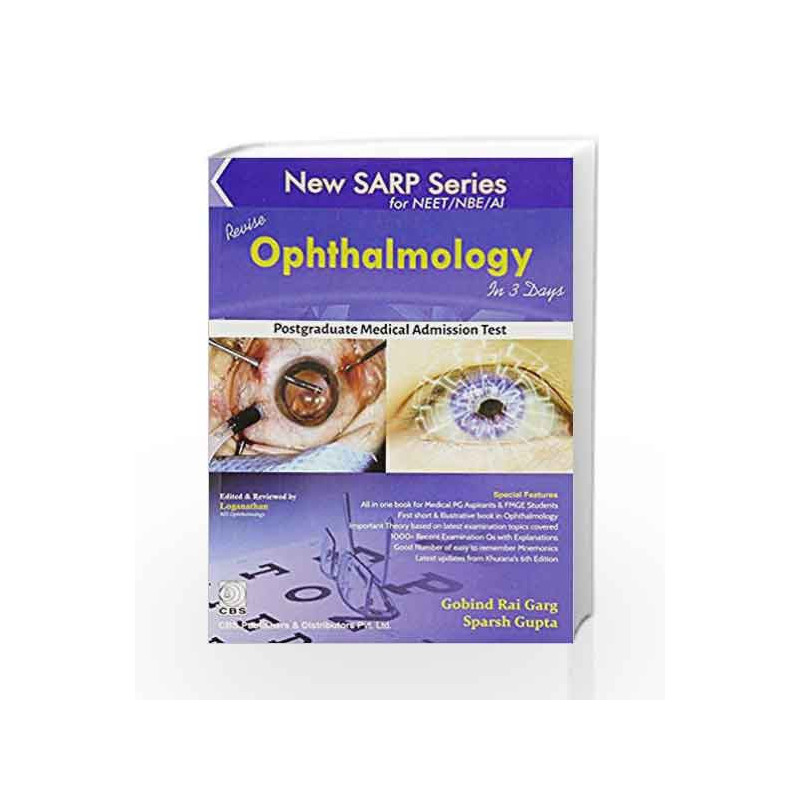 New SARP Series - Ophthalmology (for NEET/NBE/AI-Postgraduate Medical Admission Test) by Garg G.R. Book-9789386217813