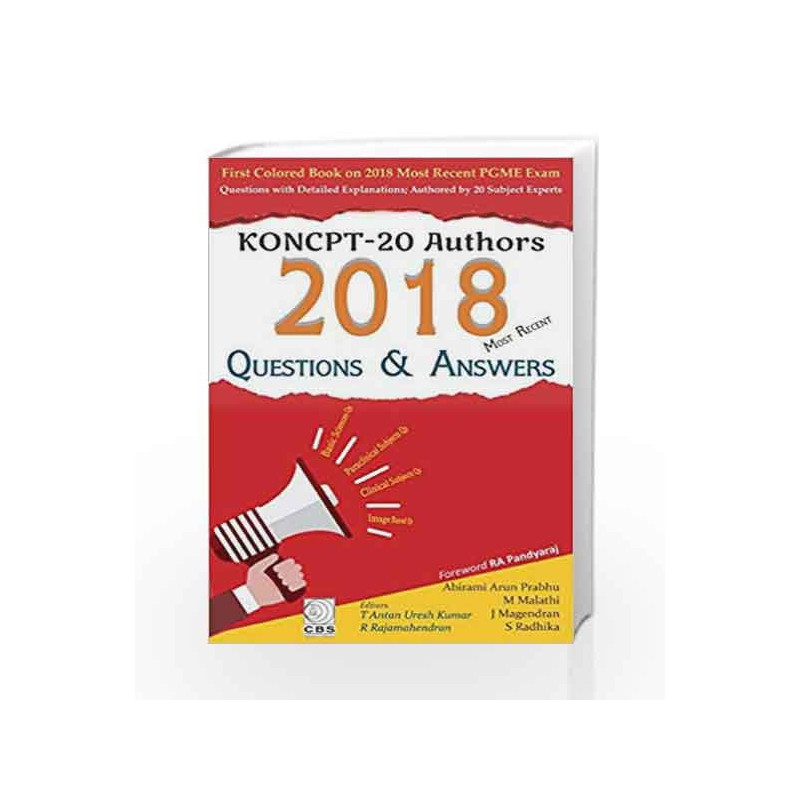 KONCPT-20 Authors 2018 most Recent Questions & Answers by Prabhu A A Book-9789386827463