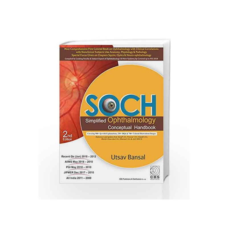 SOCH-Simplified Ophthalmology Conceptual Handbook by Bansal U. Book-9789386827432