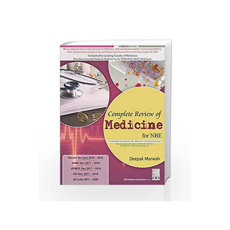 Complete Review of Medicine for NBE by Marwah D. Book-9789386827494