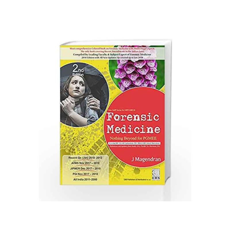 Forensic Medicine Nothing beyond for PGMEE (New SARP Series for NEET/NBE/AI) by Magendran J Book-9789386827296
