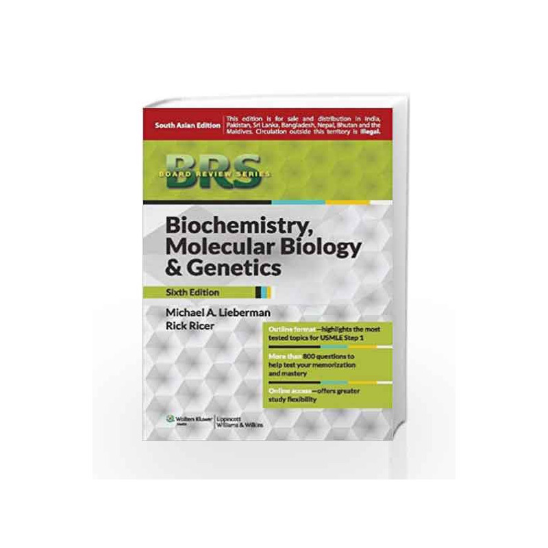 BRS Biochemistry,Molecular Biology And Genetics (Without Point Access Codes) by Lieberman M.A. Book-9789351290742