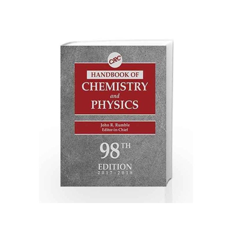 CRC Handbook of Chemistry and Physics, 98th Edition by Rumble J R Book-9781498784542